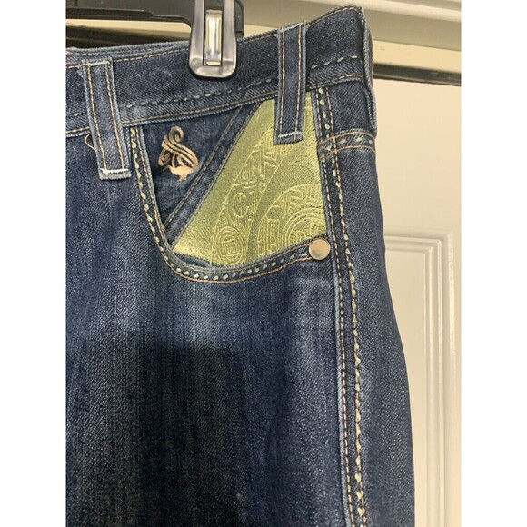 VTG Coogi Jeans Men 40x32 Blue Denim Embroidered Baggy Straight Hip Hop Y2K - Picture 6 of 11